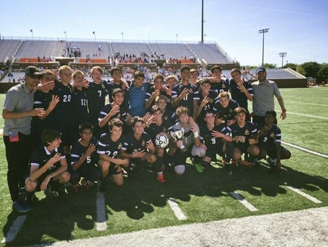 For the fourth year in a row the St. Pius X High School boys soccer team has won the state championship. It marks a first in boys Georgia High School Association soccer. After six years as head coach, the win caps off the final season of coaching for David O’Shea, back row, far left, who is taking a new teaching position at Cristo Rey Atlanta Jesuit High School.