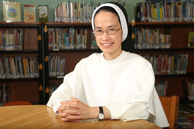 Dominican Sister Mary Jacinta is returning to the role of principal at St. Catherine of Siena School, Kennesaw, a position she previously held from 2007-11. While she was away on another assignment, Sister Mary Jacinta helped start and maintain a Dominican mission house in Vancouver, British Columbia, called Holy Rosary Convent. Photo by Michael Alexander