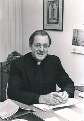 Father Richard A. Kieran shown in an undated photo from the Georgia Bulletin archives. Ordained in 1965, he served in many varied ministries with far-reaching effect in the Archdiocese of Atlanta, including work in Cursillo, ecumenism, the Hispanic community, Catholic education and evangelism.