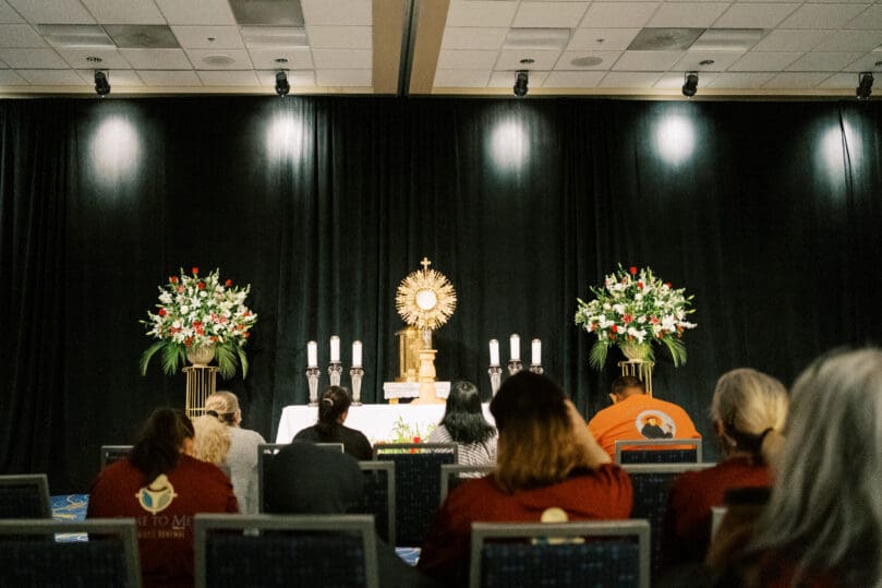 Attendees of the 25th Eucharistic Congress in June pray in the adoration chapel. The event launched a period of eucharistic revival for the archdiocese. Photo by Christine Clements