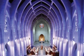 Monks gathered for prayer at the he Monastery of the Holy Spirit in Conyers.